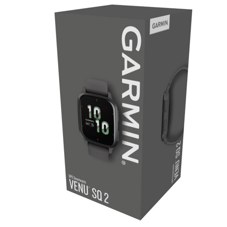  Garmin Venu Sq Music, GPS Smartwatch with Bright Touchscreen  Display, Features Music and Up To 6 Days of Battery Life, White and Slate :  Electronics