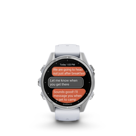 Garmin fenix 8 43mm AMOLED GPS Smartwatch, Silver with