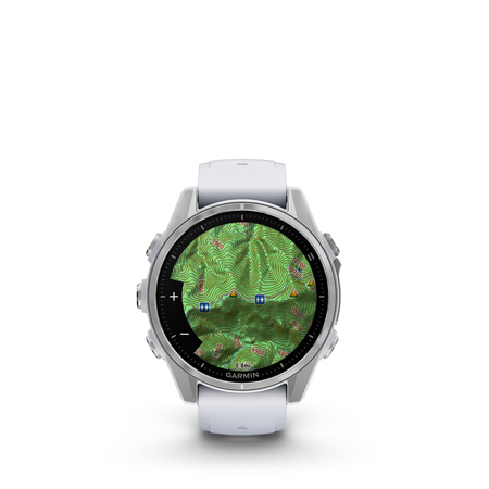 Garmin fenix 8 43mm AMOLED GPS Smartwatch, Silver with