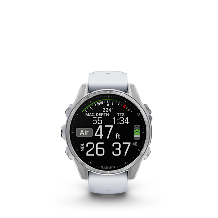 Garmin fenix 8 43mm AMOLED GPS Smartwatch, Silver with