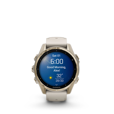 Garmin fenix 8 Sapphire 43mm GPS Smartwatch,Soft Gold SS,Fog Garmin fenix 8 Sapphire 43mm GPS Smartwatch,Soft Gold SS,Fog