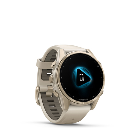 Garmin fenix Sapphire 43mm GPS Smartwatch,Soft Gold SS,Fog Gray
