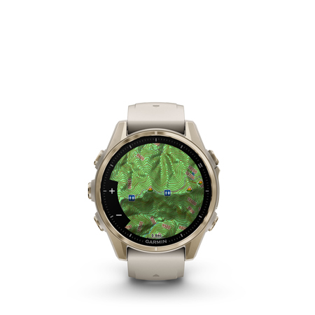 Garmin fenix 8 Sapphire 43mm GPS Smartwatch,Soft Gold SS,Fog