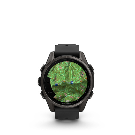 Garmin fenix 8 Sapphire 43mm GPS Smartwatch, Carbon Gray DLC