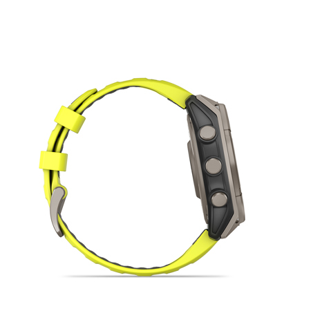 Garmin fenix 8 Solar Sapphire 47mm GPS Smartwatch, TT w/Amp Yellow
