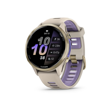 Garmin Forerunner 970 Advanced GPS Running Smartwatch Soft Gold/French Gray