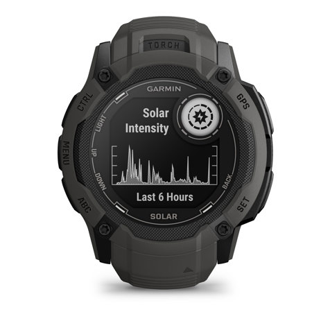 Garmin Instinct 2X Solar Standard Edition 50mm Rugged GPS Smartwatch, Graphite