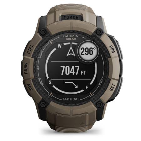 Garmin Instinct 2X Solar Tactical Edition 50mm Rugged GPS Smartwatch, Coyote Tan