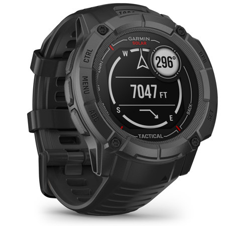 Garmin Instinct 2X Solar Tactical Edition 50mm Rugged GPS Smartwatch, Black