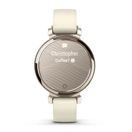 USED Garmin Lily 2 Sport GPS Smartwatch with Band for Women Cream Gold