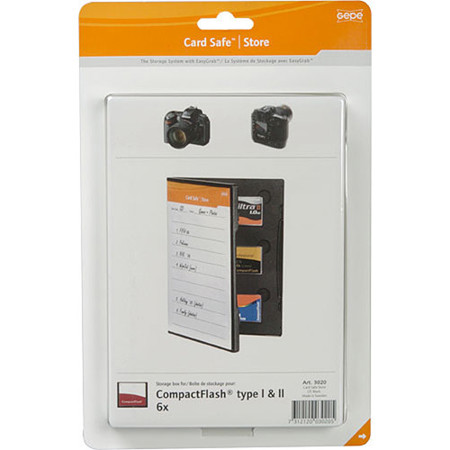 Gepe Archival Card for 6 CF Cards, Transparent Case