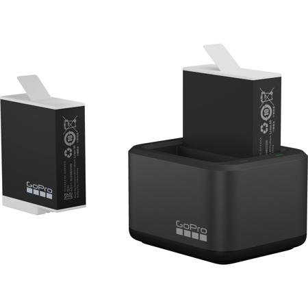 GoPro Dual Battery Charger and 2x Enduro Li-Ion Battery for HERO12/11/10/9 Black Camera