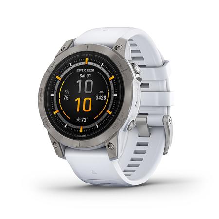 Garmin Epix Pro Gen 2 Sapphire 47mm GPS Smartwatch, Titanium w/Whitestone Band