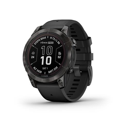 Garmin fenix 7 Pro Sapphire Solar 47mm GPS Smartwatch, Carbon Gray w/Black Band