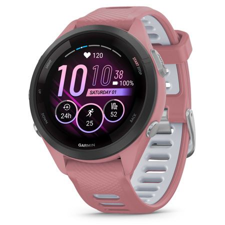 Garmin Forerunner 265S Multisport GPS Smartwatch, Light Pink/Whitestone