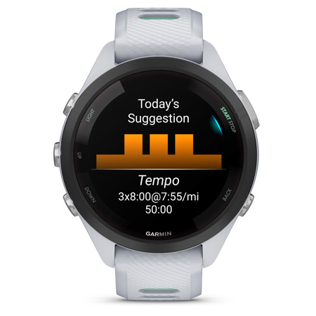 Garmin Forerunner 265S Multisport GPS Smartwatch, Whitestone/Neo