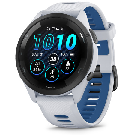 Garmin Forerunner 265 Multisport GPS Smartwatch, Whitestone/Tidal Blue