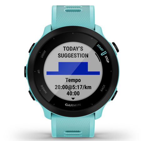 Garmin Forerunner 55 GPS Smartwatch, Aqua