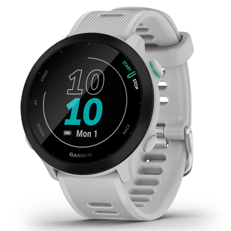 Garmin Forerunner 55 GPS Smartwatch, White