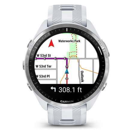 Garmin Forerunner 965 Multisport GPS Smartwatch, Whitestone/Powder