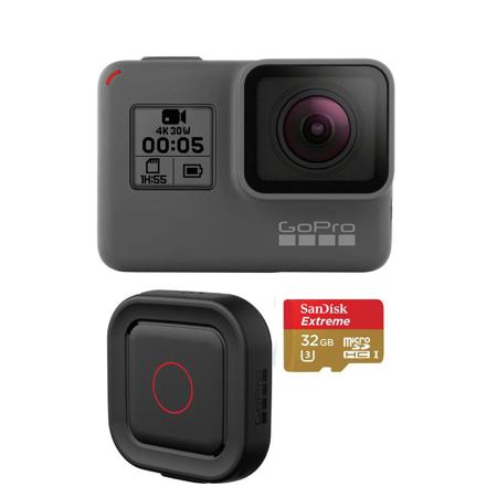 GoPro HERO5 Black With Remo Voice Activated Remote & 32GB MicroSDHC U3 Card