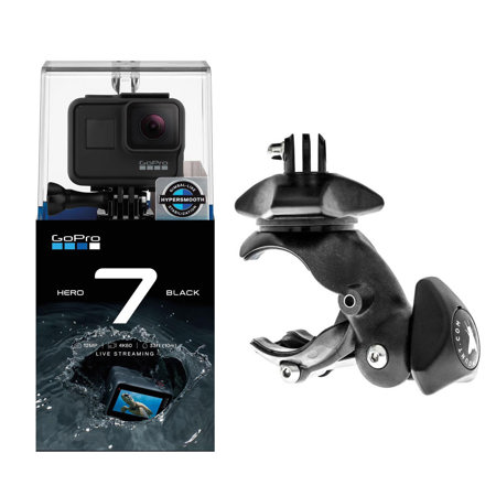 GoPro HERO7 Black - With Flymount Original Action Camera Mount 4th Generation