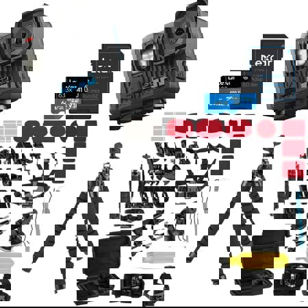 GoPro LIT HERO 4K Tiny Camera + 47-pc Accessoriy Kit + 64GB Micro SD Card