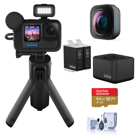 GoPro HERO12 Black Creator Edition Camera with Max Lens Mod 2.0 & Enduro Battery