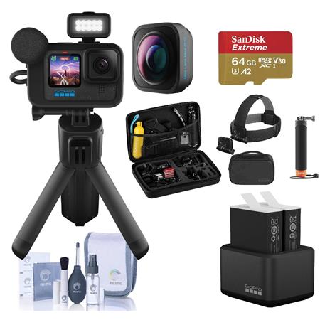 GoPro MAX 360 Waterproof Action Camera - With Cleaning Set + 64GB Memory  Card and More.