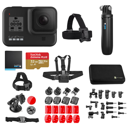 GoPro HERO8 Black Bundle with Shorty Handgrip Selfie-Stick & Tripod ...