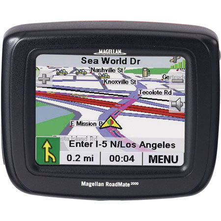 Magellan RoadMate 2000 Car GPS Navigation System with 3.5" TFT Color LCD Touch Screen & Secure Digital (SD) Card Slot.