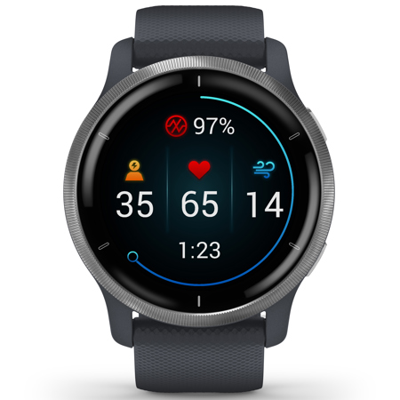 Garmin Venu 2 45mm GPS Smart Watch, Blue Granite