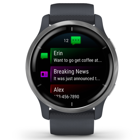 Garmin Venu 2 45mm GPS Smart Watch, Blue Granite 010-02430-00