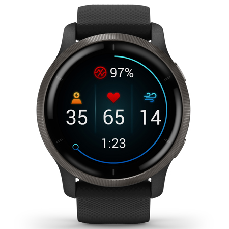 Garmin Venu 2 45mm GPS Smart Watch, Black/Slate