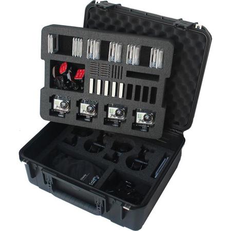 Go Professional Cases Studio XB-304 Case for 4 Gopro Cameras with Bottom Tray