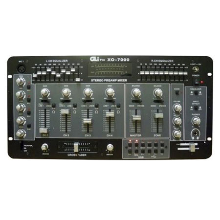 GLI Pro XO-7000 19" Stereo Pre-Amp 4-Channel Mixer