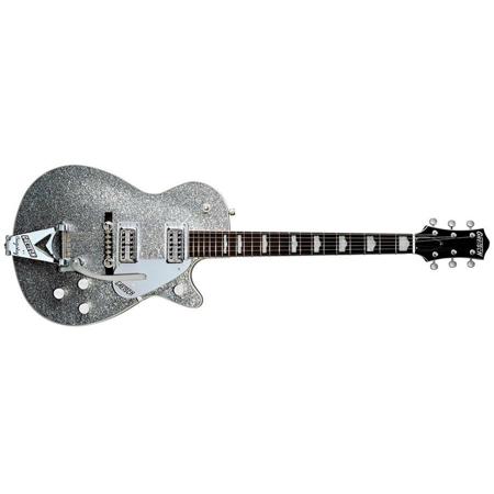 Gretsch G6129T Sparkle Jet Electric Guitar, Ebony Fretboard, Silver Sparkle