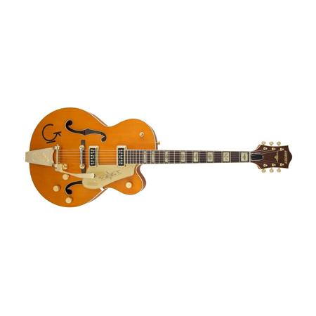 Gretsch G6120T Vintage Select Edition '55 Chet Atkins Hollow Body Guitar with Bigsby, 22 Frets, "U" Neck, Rosewood Fingerboard, TV Jones T-Armond Pickup, Vintage Orange Stain Lacquer (Open Box, Never Used)