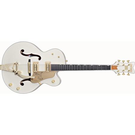Gretsch G6136TLTV White Falcon Electric Guitar, Ebony Fretboard, Vintage White L