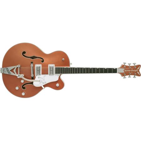 Gretsch G6136T LE Falcon Electric Guitar, Ebony, 2-Tone Copper/Sahara Metallic