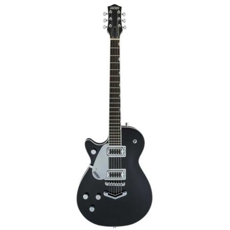 Gretsch G5230LH Electromatic Jet FT with V-Stoptail Left Handed Electric Guitar, Black Walnut Fingerboard, Black