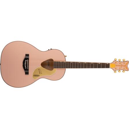 Gretsch G5021E Rancher Penguin Parlor Acoustic Electric Guitar, Shell Pink