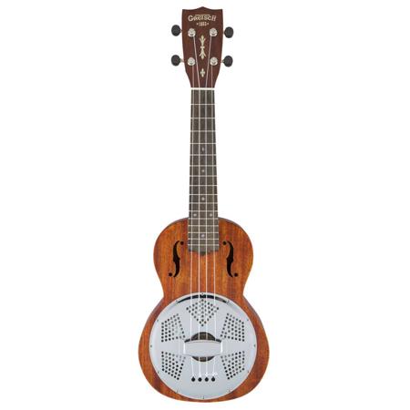Gretsch G9112 Resonator 4-String Acoustic Ukulele with Gag Bag, 16 Frets, Medium "U" Neck, Ovangkol Fingerboard, Biscuit Cone, Open-Pore Semi-Gloss, Honey Mahogany Stain