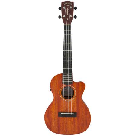 Gretsch G9121 A.C.E. 4-String Tenor Single-Cutaway Acoustic-Electric Ukulele with Gig Bag, 19 Frets, Medium "U" Neck, Ovangkol Fingerboard, Fishman Kula Pickup, Open-Pore Semi-Gloss, Honey Mahogany Stain