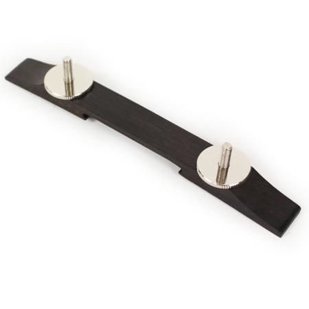 Gretsch Ebony Wooden Bridge Base with Nickel Plated Parts for Arch Top Guitars