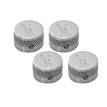 Gretsch G Logo Knob for United States Solid Shaft Pots, 4 Pieces, Chrome