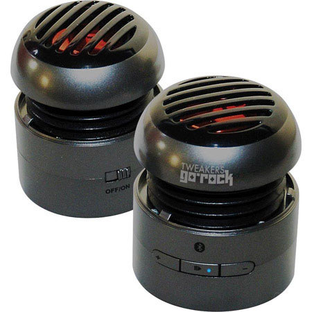 Grandmax Tweakers GoRock Wireless Stereo Speaker, Charcoal