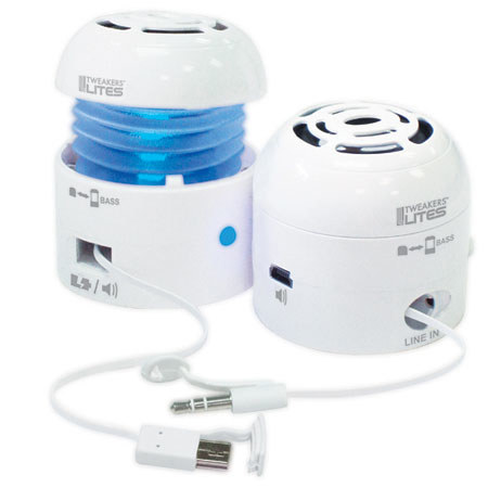 Grandmax Tweakers Lites Mini Portable Speaker, White