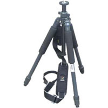 Giottos BG-4180 Black Compact Aluminum Universal Tripod, 3-Section, with Case & Padded Strap, Supports 22 lbs.