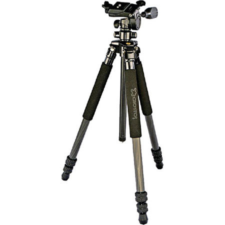 Giottos MT8223-50 3-section Carbon Fiber Tripod with QR Pan Head - Black